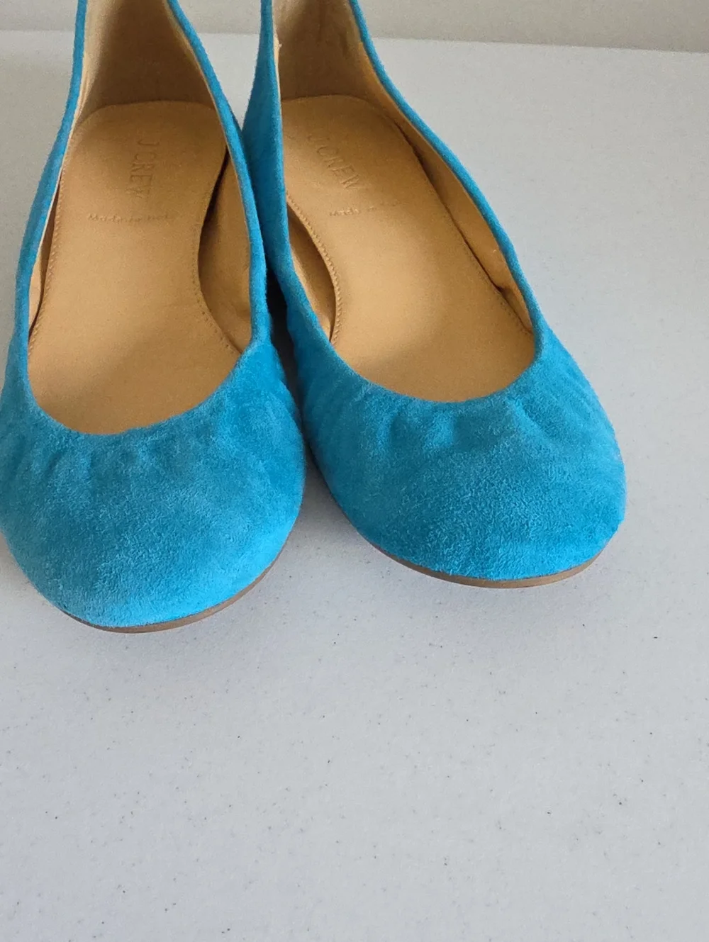 J.CREW | Ballet Flats Teal Blue Suede Sz 5